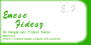 emese fidesz business card